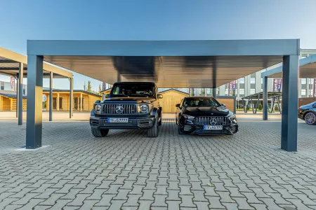 Autarkes PV Photovoltaik-Carport - Solarcarport von Baudiscount