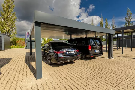 Autarkes PV Photovoltaik-Carport - Solarcarport von Baudiscount