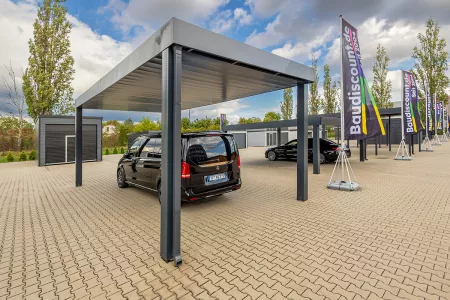 Autarkes PV Photovoltaik-Carport - Solarcarport von Baudiscount