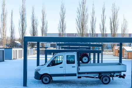 Autarkes PV Photovoltaik-Carport - Solarcarport von Baudiscount