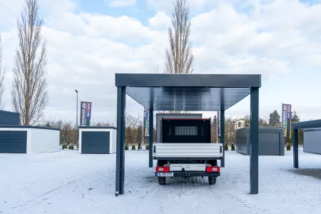 Autarkes PV Photovoltaik-Carport - Solarcarport von Baudiscount