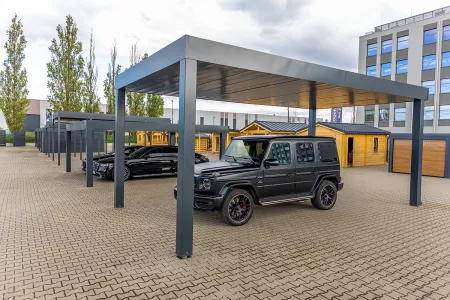 Autarkes PV Photovoltaik-Carport - Solarcarport von Baudiscount