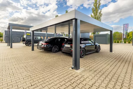 Autarkes PV Photovoltaik-Carport - Solarcarport von Baudiscount