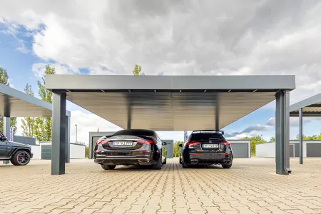 Autarkes PV Photovoltaik-Carport - Solarcarport von Baudiscount