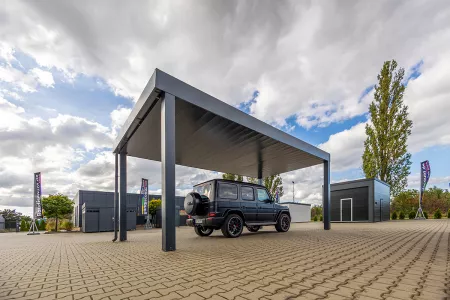 Autarkes PV Photovoltaik-Carport - Solarcarport von Baudiscount