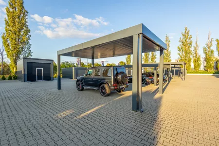 Autarkes PV Photovoltaik-Carport - Solarcarport von Baudiscount