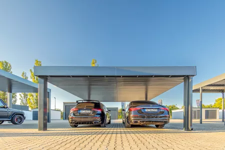 Autarkes PV Photovoltaik-Carport - Solarcarport von Baudiscount