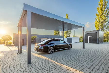 Autarkes PV Photovoltaik-Carport - Solarcarport von Baudiscount