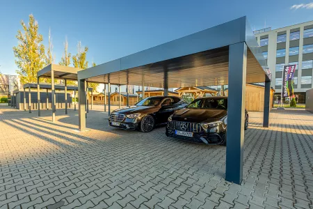 Autarkes PV Photovoltaik-Carport - Solarcarport von Baudiscount