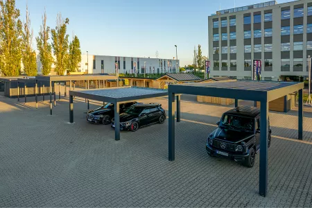 Autarkes PV Photovoltaik-Carport - Solarcarport von Baudiscount