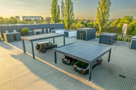 Autarkes PV Photovoltaik-Carport - Solarcarport von Baudiscount