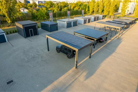 Autarkes PV Photovoltaik-Carport - Solarcarport von Baudiscount