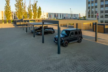 Autarkes PV Photovoltaik-Carport - Solarcarport von Baudiscount