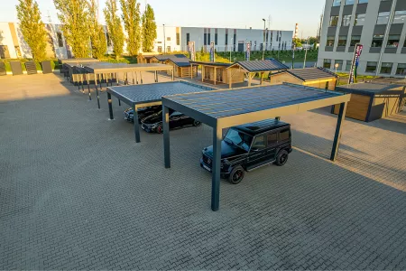 Autarkes PV Photovoltaik-Carport - Solarcarport von Baudiscount