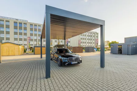 Autarkes PV Photovoltaik-Carport - Solarcarport von Baudiscount