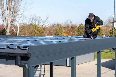 Photovoltaikanlage auf Carport montieren - Solarcarport bauen