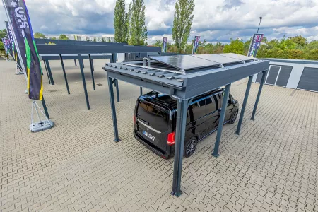 Autarkes PV Photovoltaik-Carport - Solarcarport von Baudiscount