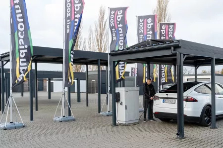 Autarkes PV Photovoltaik-Carport - Solarcarport von Baudiscount