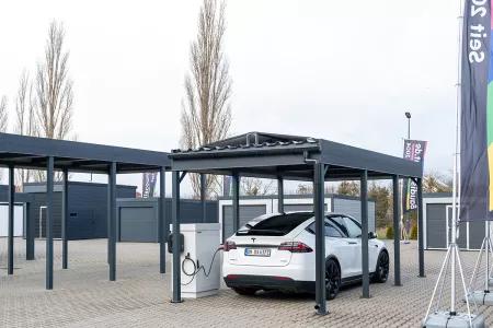 Autarkes PV Photovoltaik-Carport - Solarcarport von Baudiscount