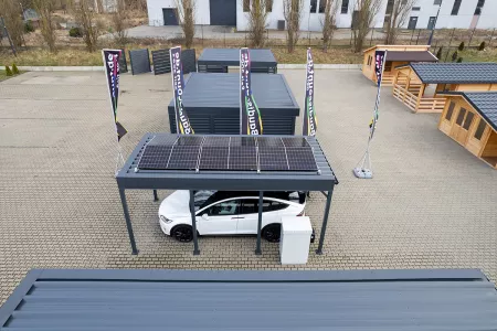 Autarkes PV Photovoltaik-Carport - Solarcarport von Baudiscount