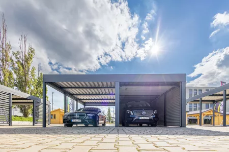 Autarkes PV Photovoltaik-Carport - Solarcarport von Baudiscount