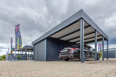 Autarkes PV Photovoltaik-Carport - Solarcarport von Baudiscount