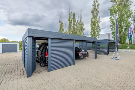 Autarkes PV Photovoltaik-Carport - Solarcarport von Baudiscount