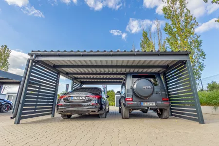 Autarkes PV Photovoltaik-Carport - Solarcarport von Baudiscount