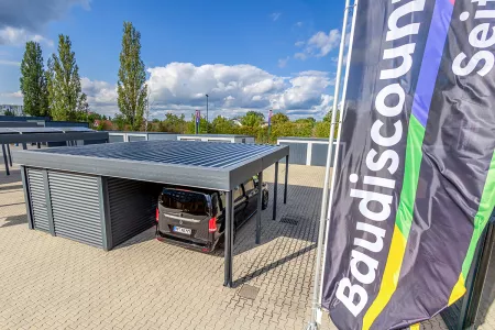 Autarkes PV Photovoltaik-Carport - Solarcarport von Baudiscount