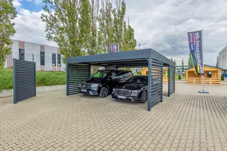 Autarkes PV Photovoltaik-Carport - Solarcarport von Baudiscount