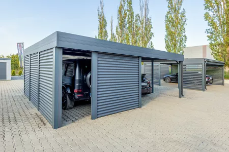 Autarkes PV Photovoltaik-Carport - Solarcarport von Baudiscount