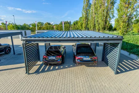 Autarkes PV Photovoltaik-Carport - Solarcarport von Baudiscount