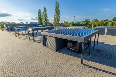 Autarkes PV Photovoltaik-Carport - Solarcarport von Baudiscount