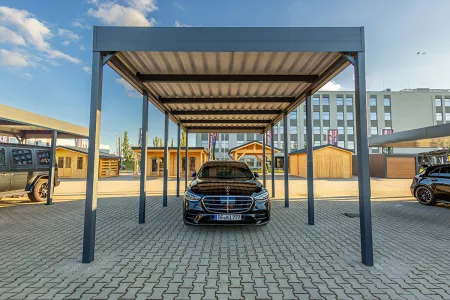 Autarkes PV Photovoltaik-Carport - Solarcarport von Baudiscount