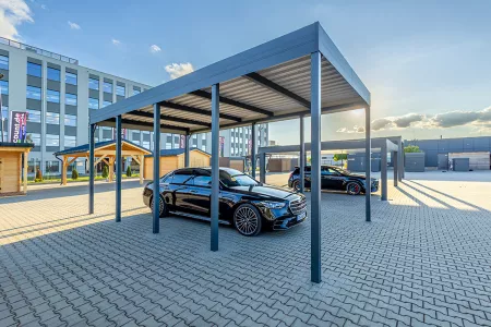 Autarkes PV Photovoltaik-Carport - Solarcarport von Baudiscount