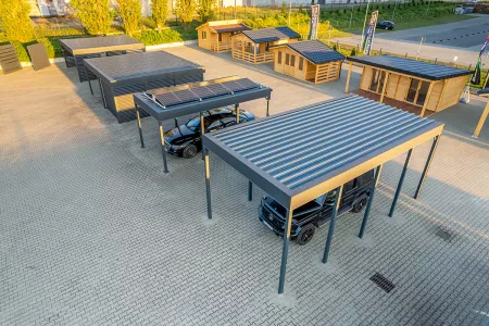 Autarkes PV Photovoltaik-Carport - Solarcarport von Baudiscount