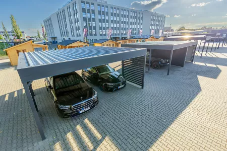 Autarkes PV Photovoltaik-Carport - Solarcarport von Baudiscount