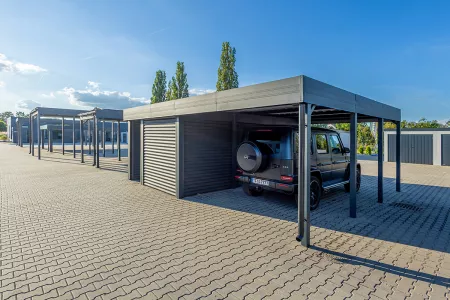 Autarkes PV Photovoltaik-Carport - Solarcarport von Baudiscount