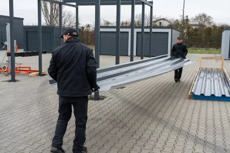 Carport Dachblech montieren