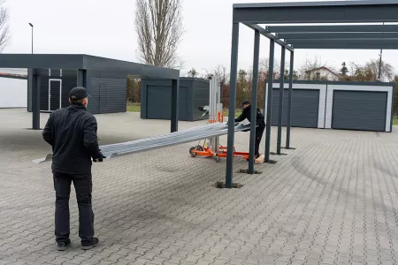 Carport Dachblech montieren