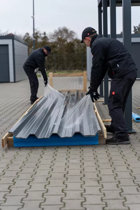 Carport Dachblech montieren