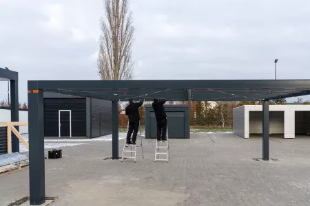 Abgehängte Decke im Carport