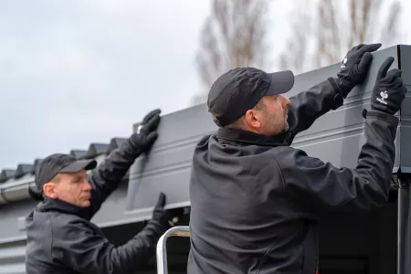 Montage der Carport Attika