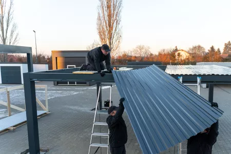 Carport Dachblech montieren