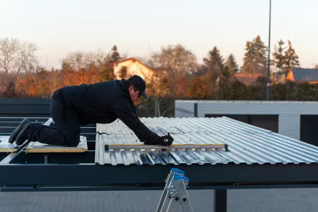 Carport Dachblech montieren