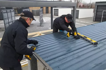 Carport Dachblech montieren