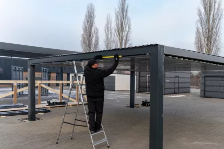 Carport Regenrinne montieren