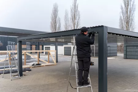 Carport Regenrinne montieren