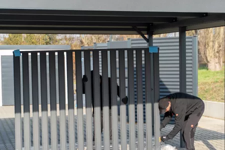 Carport Sichtschutzwände / Wandfelder montieren