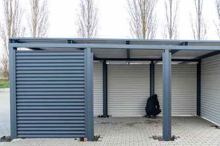 Carport Sichtschutzwände / Wandfelder montieren